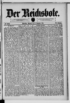 Der Reichsbote on Sep 10, 1884