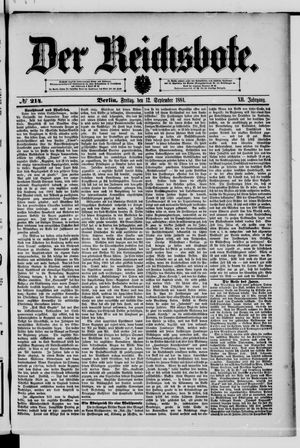 Der Reichsbote vom 12.09.1884