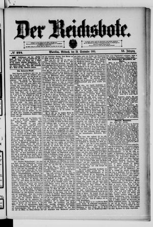 Der Reichsbote vom 24.09.1884