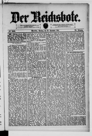 Der Reichsbote vom 28.09.1884