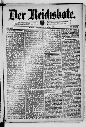 Der Reichsbote vom 11.10.1884