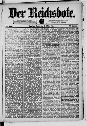 Der Reichsbote vom 19.10.1884