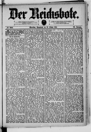 Der Reichsbote vom 25.10.1884