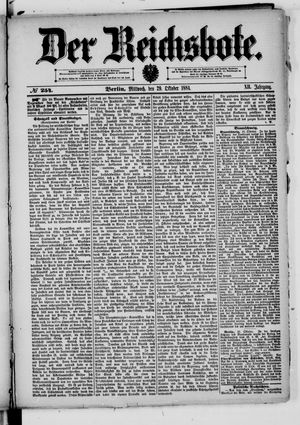 Der Reichsbote vom 29.10.1884