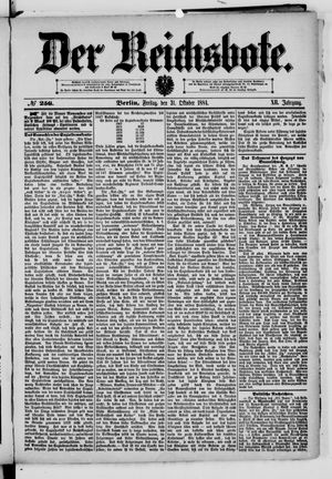 Der Reichsbote vom 31.10.1884