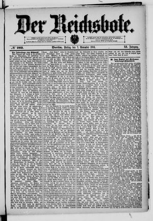 Der Reichsbote on Nov 7, 1884