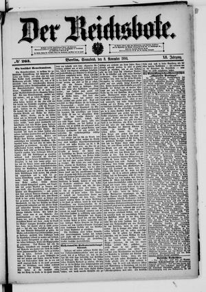 Der Reichsbote vom 08.11.1884