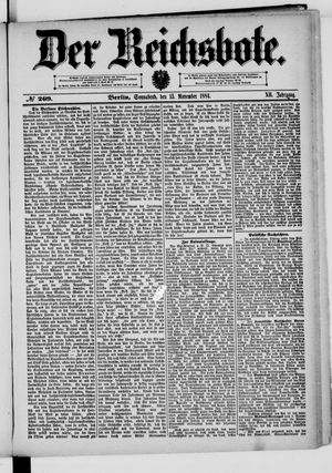 Der Reichsbote vom 15.11.1884