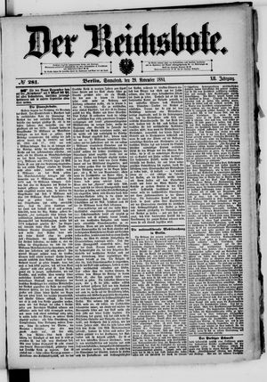 Der Reichsbote vom 29.11.1884
