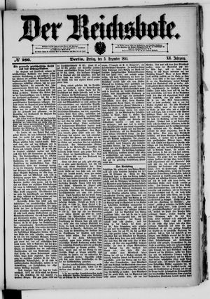 Der Reichsbote on Dec 5, 1884