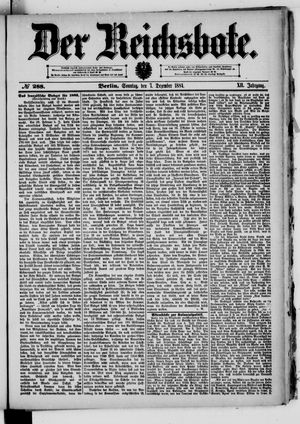 Der Reichsbote vom 07.12.1884