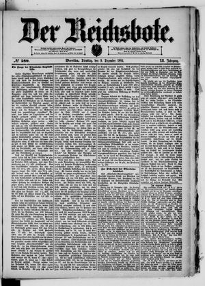 Der Reichsbote on Dec 9, 1884