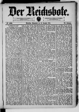 Der Reichsbote vom 13.12.1884