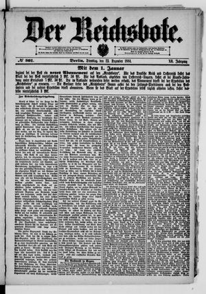 Der Reichsbote vom 23.12.1884