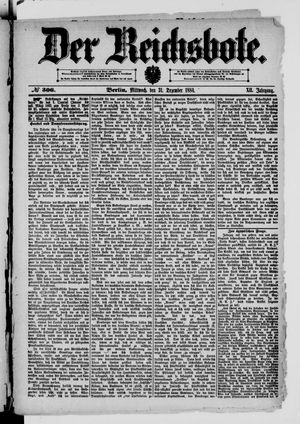 Der Reichsbote vom 31.12.1884