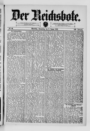 Der Reichsbote vom 08.01.1885