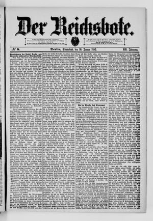 Der Reichsbote vom 10.01.1885