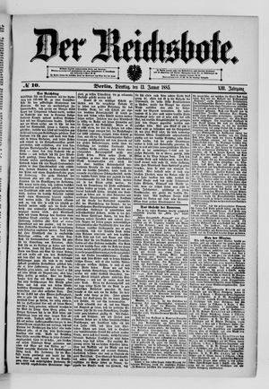 Der Reichsbote vom 13.01.1885
