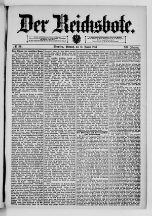 Der Reichsbote vom 14.01.1885