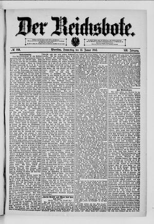 Der Reichsbote vom 15.01.1885