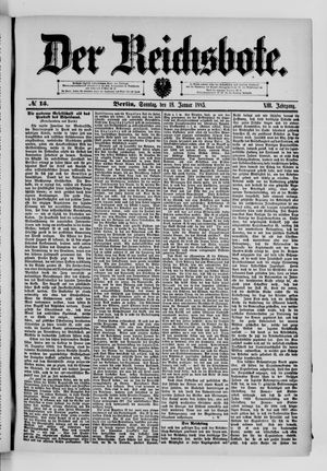 Der Reichsbote on Jan 18, 1885
