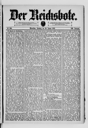 Der Reichsbote vom 20.01.1885