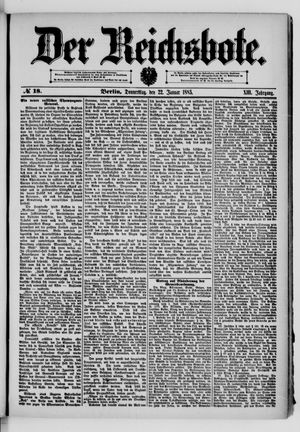 Der Reichsbote on Jan 22, 1885