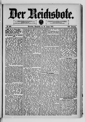 Der Reichsbote vom 24.01.1885