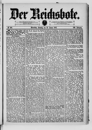 Der Reichsbote vom 25.01.1885