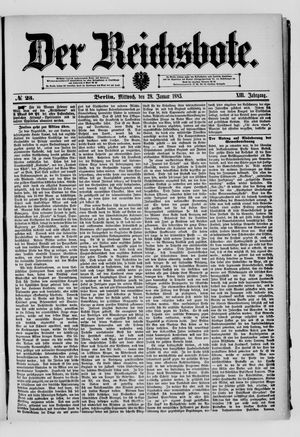 Der Reichsbote on Jan 28, 1885