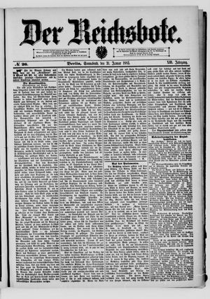 Der Reichsbote on Jan 31, 1885