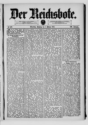 Der Reichsbote vom 01.02.1885