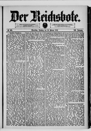 Der Reichsbote vom 10.02.1885