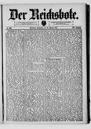 Der Reichsbote vom 12.02.1885