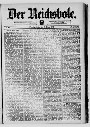 Der Reichsbote vom 13.02.1885