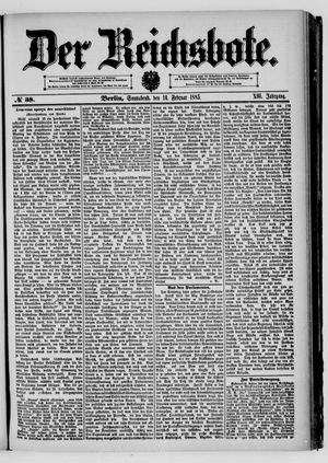 Der Reichsbote vom 14.02.1885