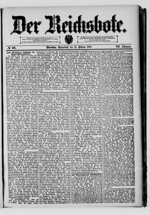Der Reichsbote vom 21.02.1885
