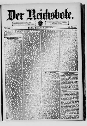 Der Reichsbote vom 22.02.1885