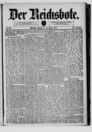Der Reichsbote on Feb 25, 1885