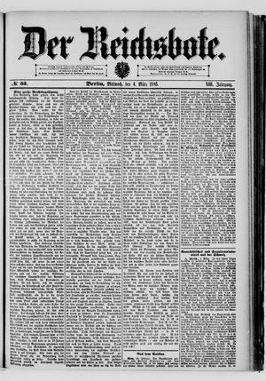 Der Reichsbote on Mar 4, 1885