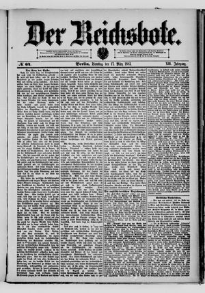 Der Reichsbote on Mar 17, 1885