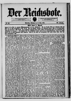 Der Reichsbote vom 18.03.1885