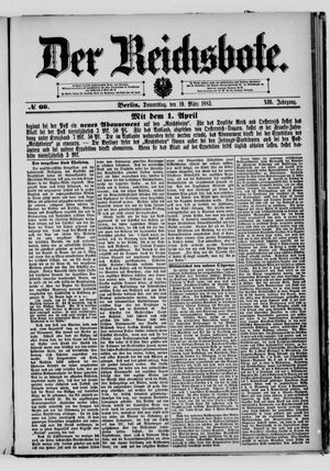 Der Reichsbote vom 19.03.1885