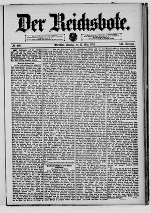 Der Reichsbote on Mar 22, 1885