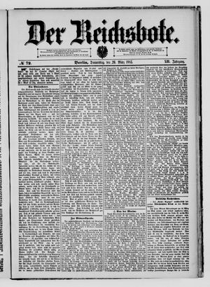 Der Reichsbote on Mar 26, 1885
