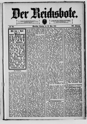 Der Reichsbote vom 29.03.1885