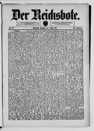 Der Reichsbote vom 01.04.1885