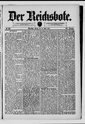 Der Reichsbote on Apr 10, 1885