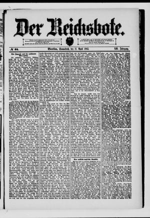 Der Reichsbote on Apr 11, 1885
