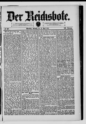 Der Reichsbote vom 15.04.1885